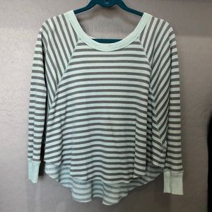 Free People We The Free mint and gray thermal top XS
